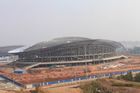 中国 OEM の鉄骨構造、プレハブの管の金属のトラス建物およびスポーツの競技場 工場