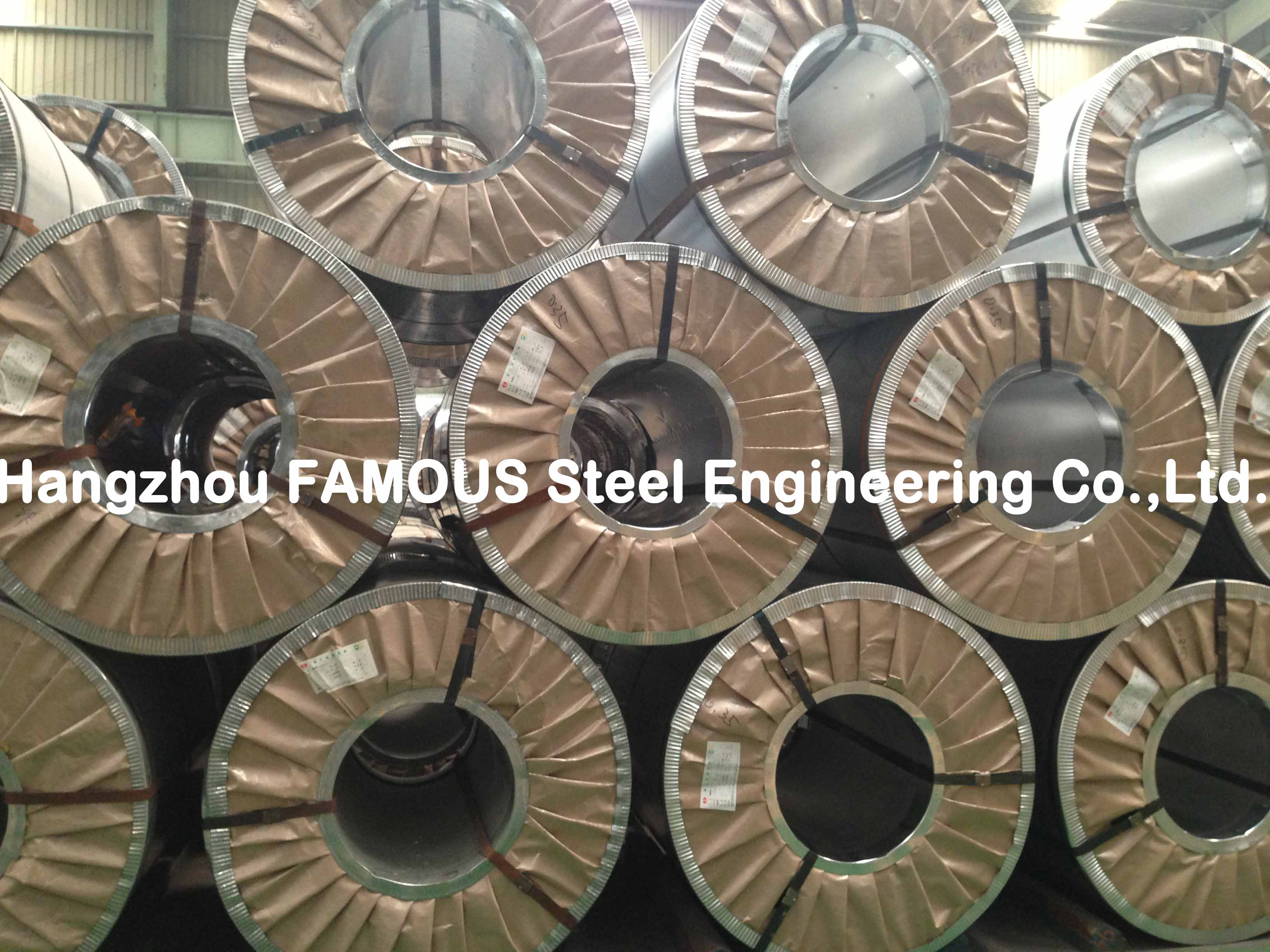 熱い浸された電流を通された鋼鉄コイル ASTM の等級 GI のコイルの工場