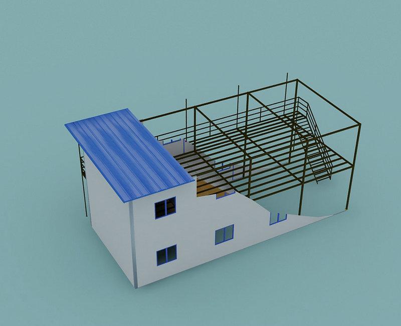一時的な住宅のための 2/3 の層の Recyling の携帯用プレハブの鋼鉄家
